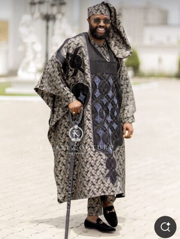 Opulent Jacquard & Embroidered Agbada Set