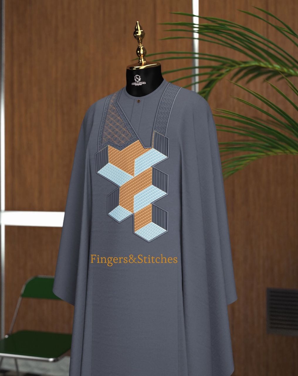 Modern Geometric Agbada